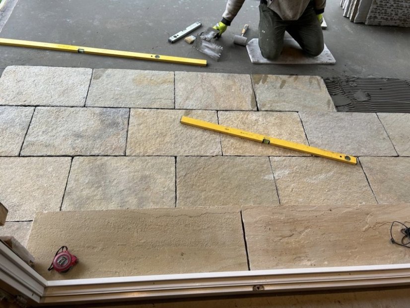 Vápencová dlažba Sunshine - Rozměry: 60 x 40 x 2-2,5 cm